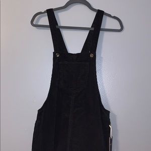 Black corduroy overall dress size small